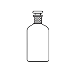 2611 Reagent bottle plain narrow mouth with interchangeable flat head stopper