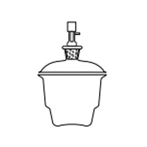 4220 Desiccators vacuum with tabulated cover, stopper, PTFE spindle