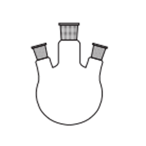 5494 Flasks, Round Bottom, Three Necks, Centre and Two Angled Side Necks with Interchangeable Joint