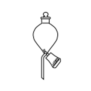 7451 Funnels, Separating, Globe Shape, with Rotoflow Stopcock with Hollow Interchangeable Stopper