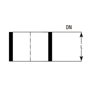 Spacer dimensions (DN and L)