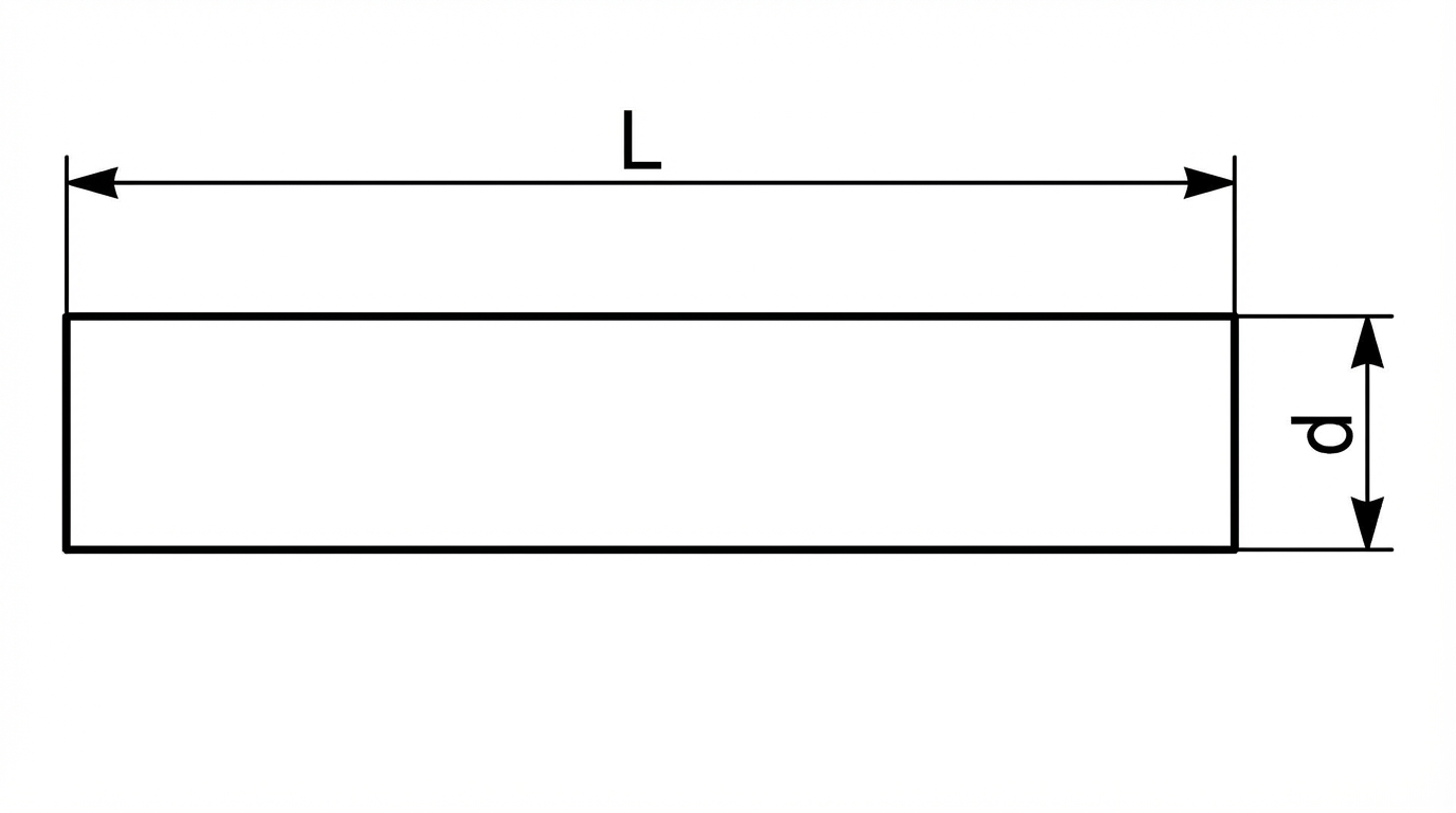 Stud – dimensions d (diameter) and L (length)
